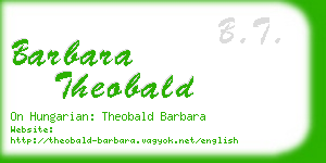 barbara theobald business card